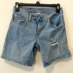 Levi Strauss W 26 S Distressed Denim Jean Shorts